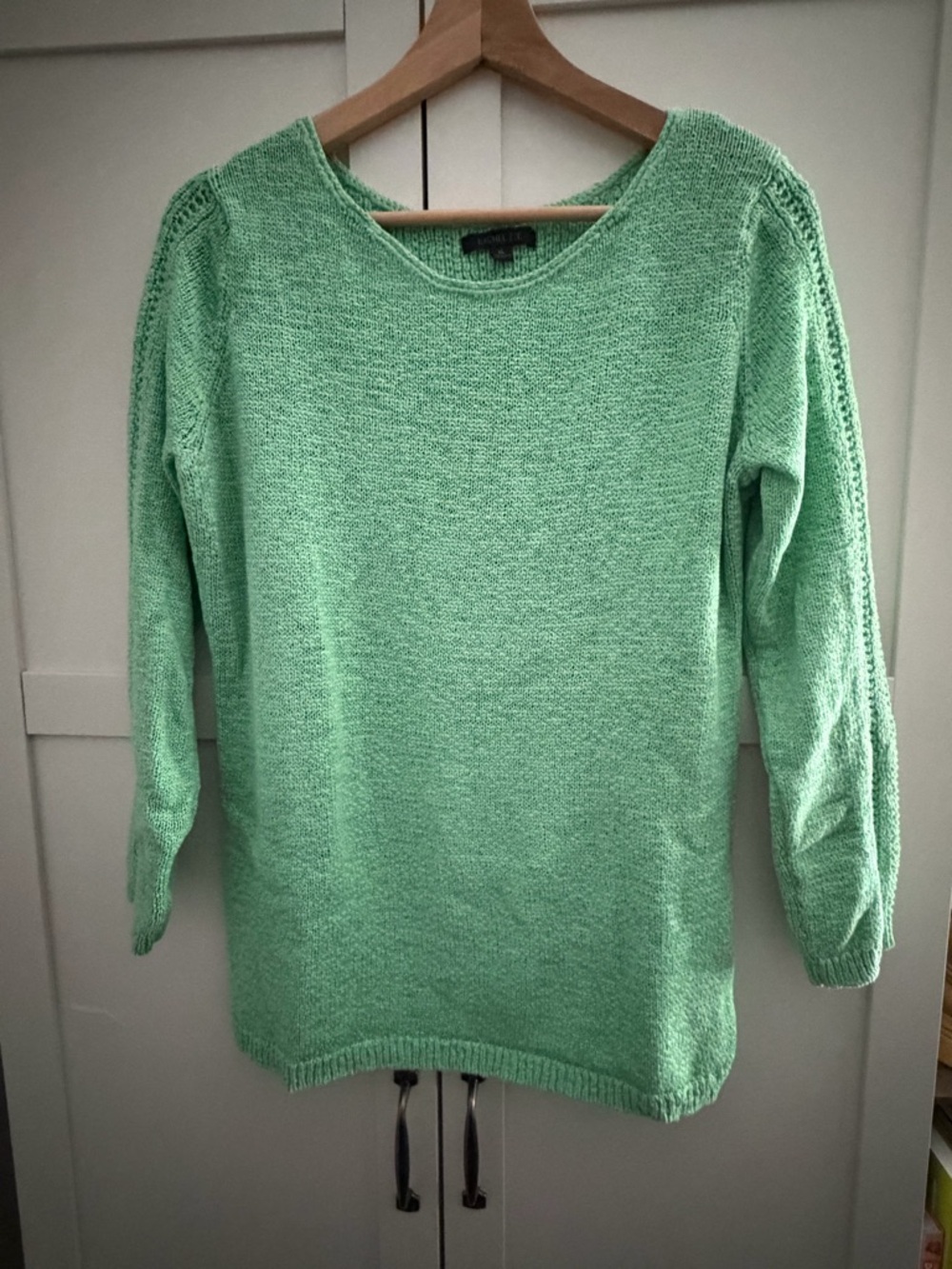 Rachel Zoe Mint Green Scoop Neck Knit Sweater
